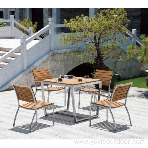 luxury restaurant furniture garden square table chair set